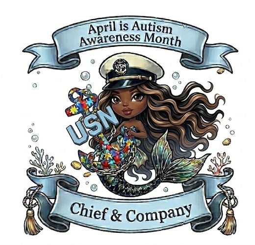 Autism Mermaid African American T-Shirt