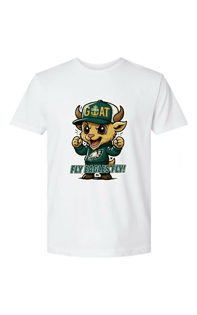 White Team Fly Male Goat T-Shirt