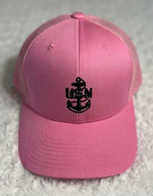 Pink and Black CPO Trucker Hat