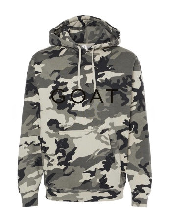 Snow Camo with Black GOAT Hooded Sweatshirt