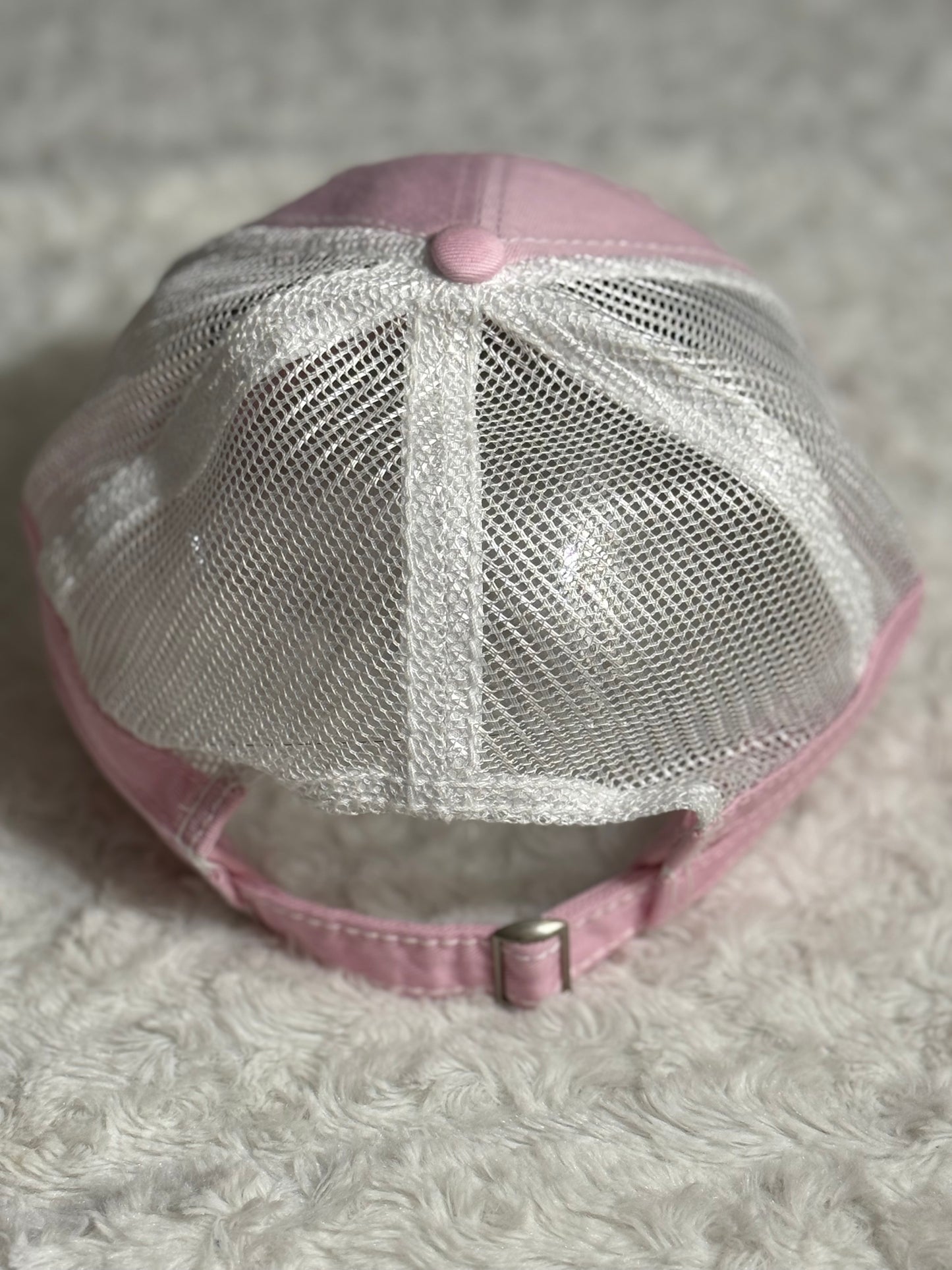 Pink and White with Side Stripes CPO Trucker Hat