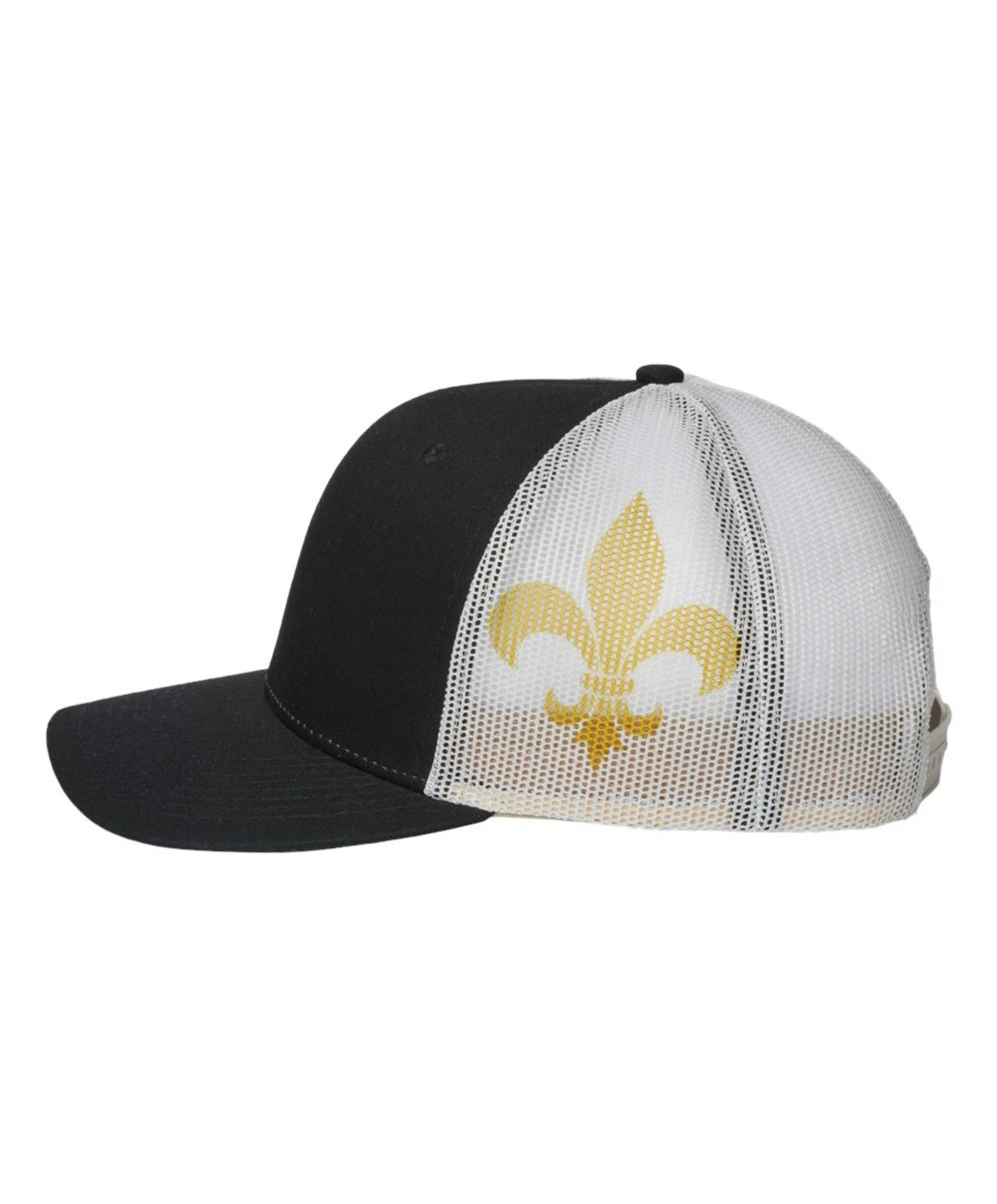 Black & White Fleur De Lis CPO Trucker Hat