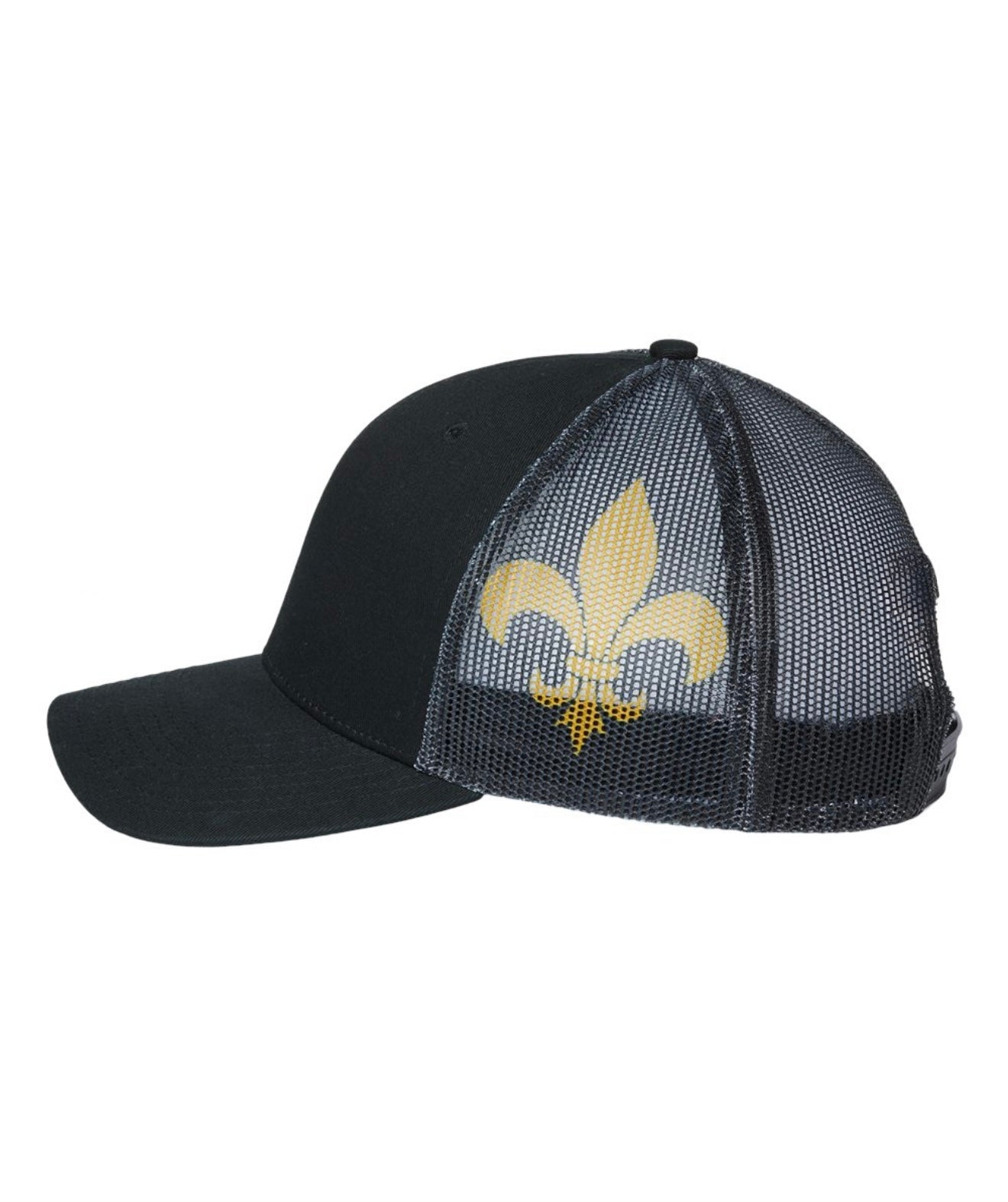 Black & Fleur De Lis CPO Trucker Hat
