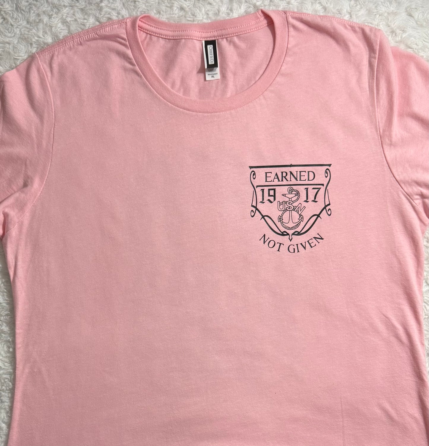Strongest Chief Light Pink and Black T-Shirt