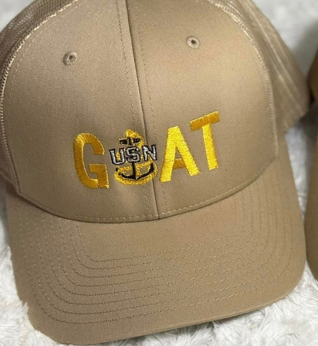 Khaki GOAT Trucker Hat
