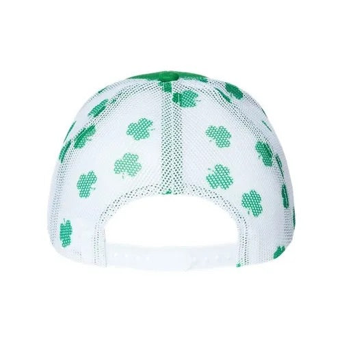 Green & White Shamrock CPO Trucker Hat