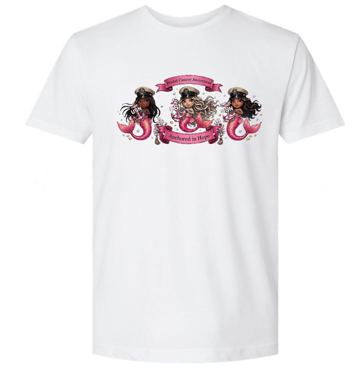 Breast Cancer Awareness Mermaids T-Shirts