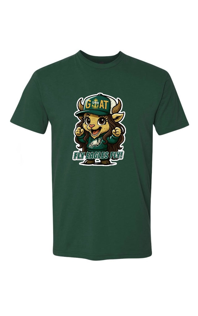 Dark Green Team Fly Female Goat T-Shirt
