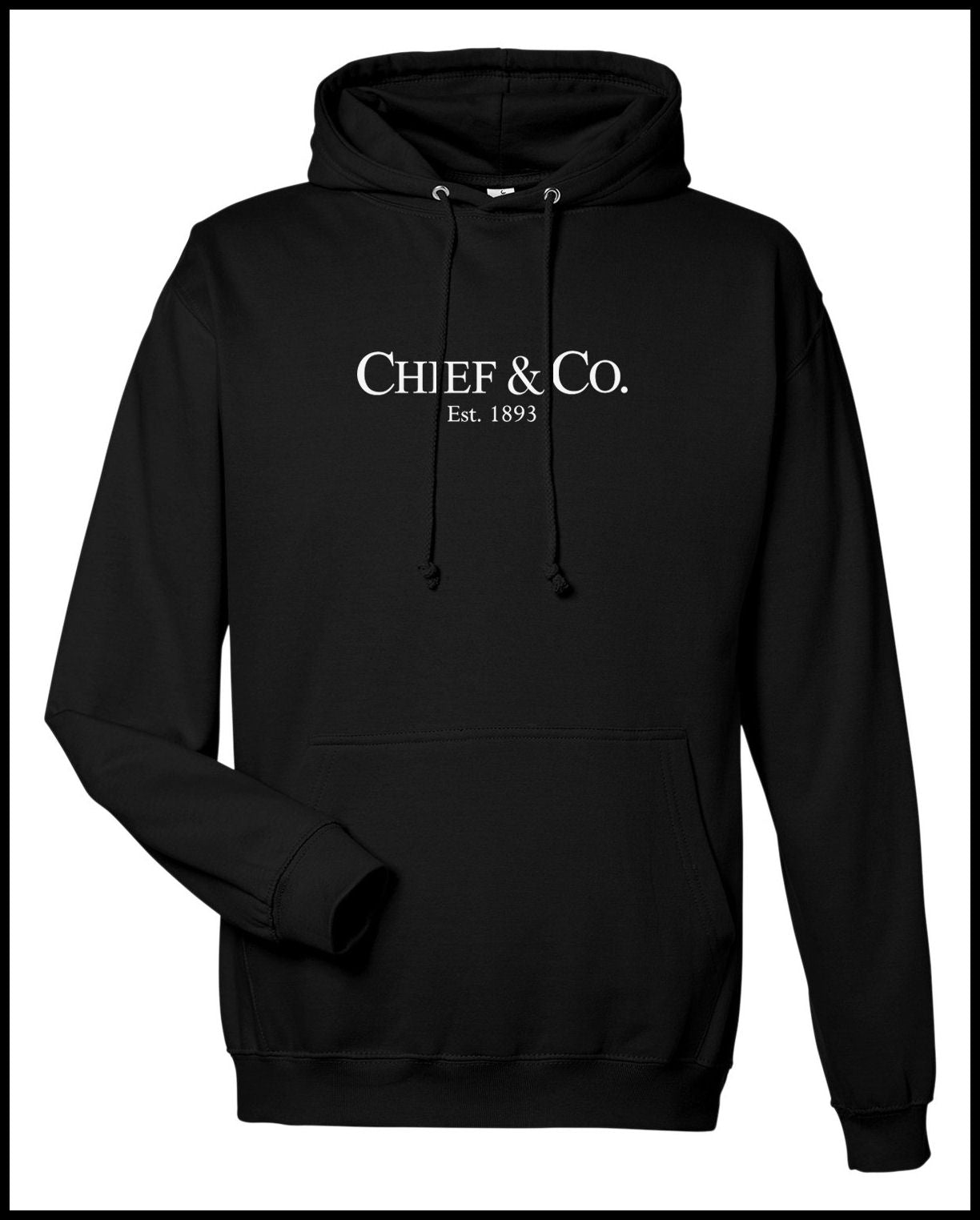 Chief & Co. Black & White Hooded Sweatshirt