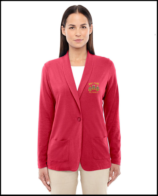 Retired Navy Chief Red Cardigan