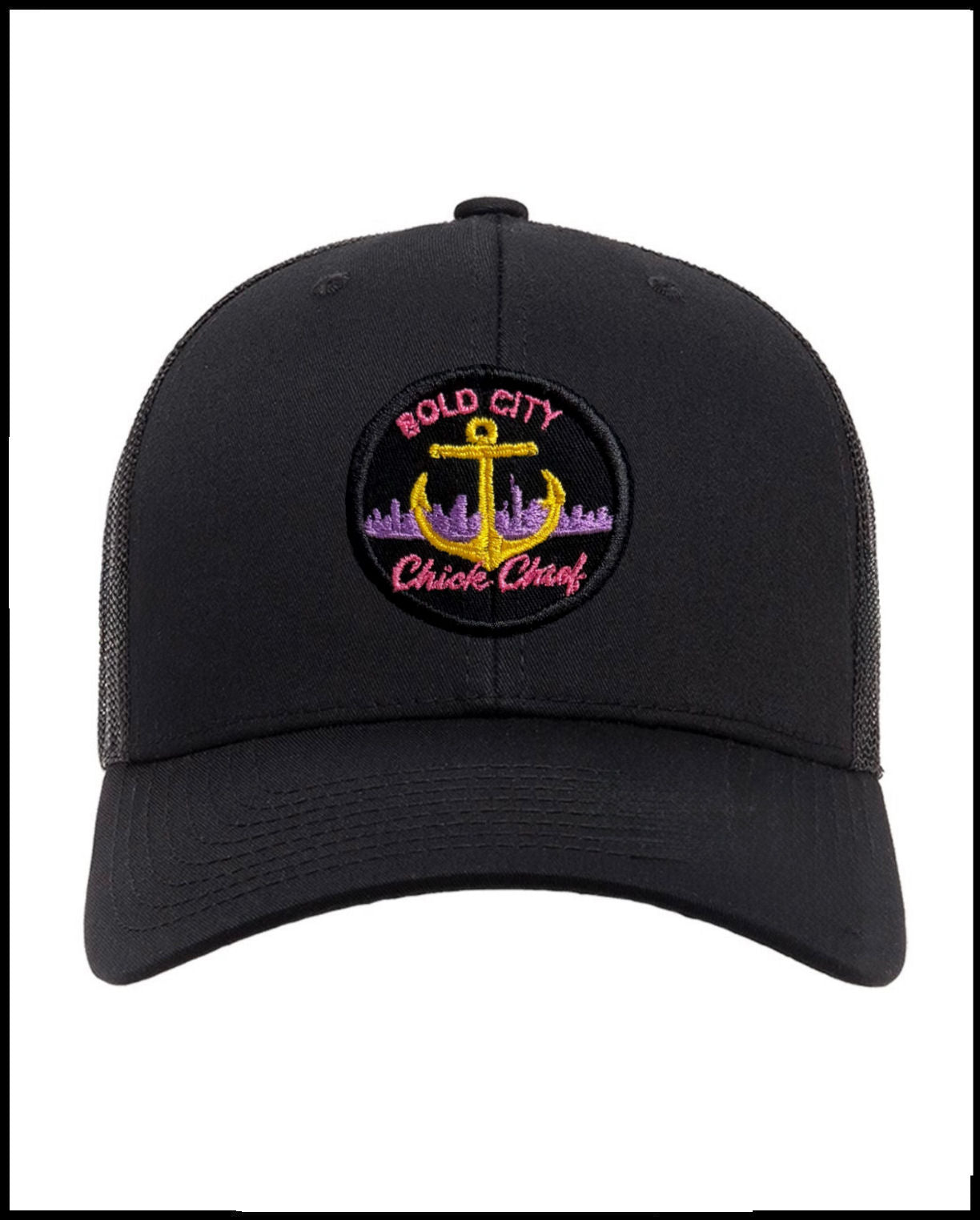 Black Bold City Trucker Hat