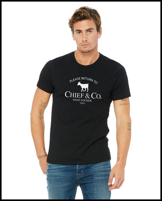 Return To Goatlocker Black & White T-Shirt