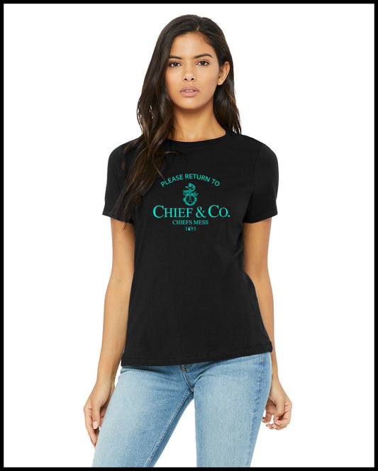 Return To Chiefs Mess Black & Tahiti Blue