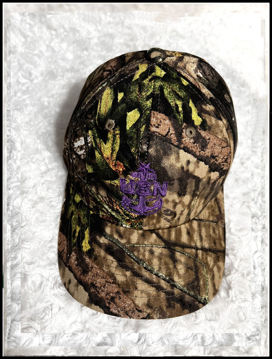 Real Tree Camo CPO Hat with Purple Anchor