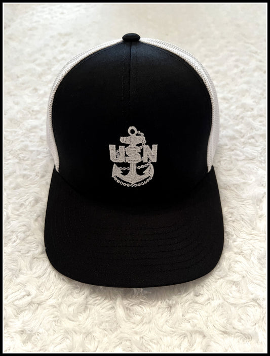 Black &  White Trucker Hat
