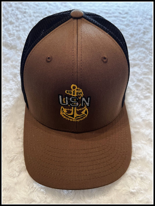 Coyote Brown & Gold Trucker Hat