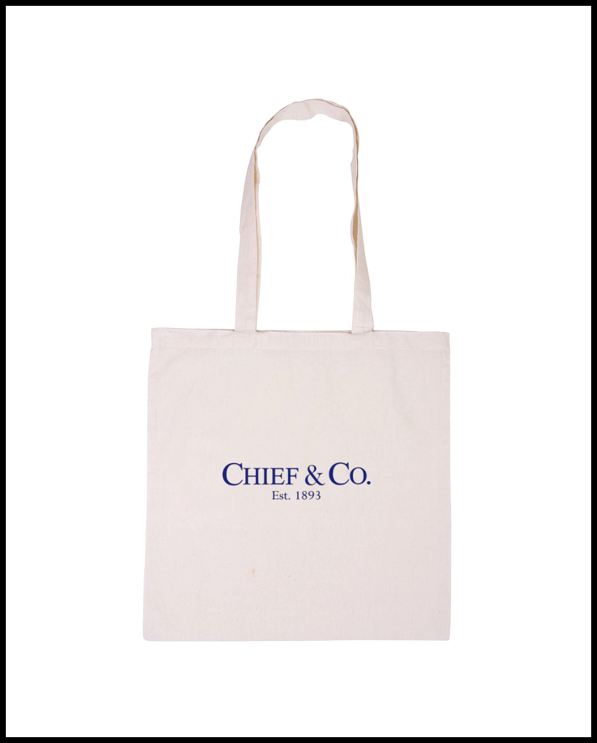 Chief & Co. Natural and Navy Blue Tote