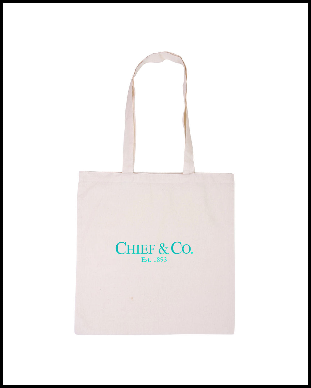 Chief & Co. Natural & Tahiti Blue Tote