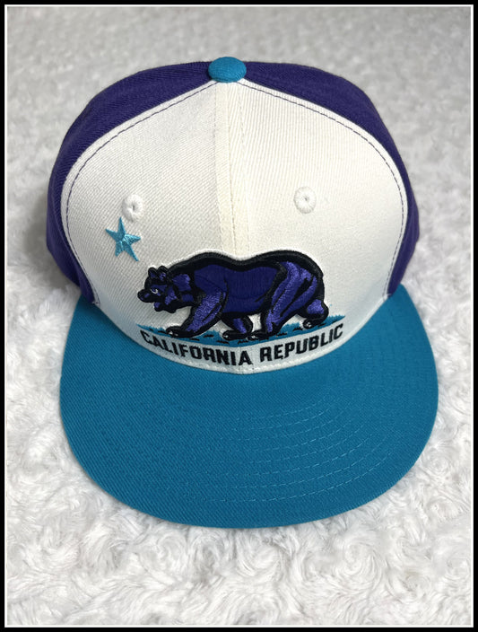California White, Purple & Teal Chief Hat