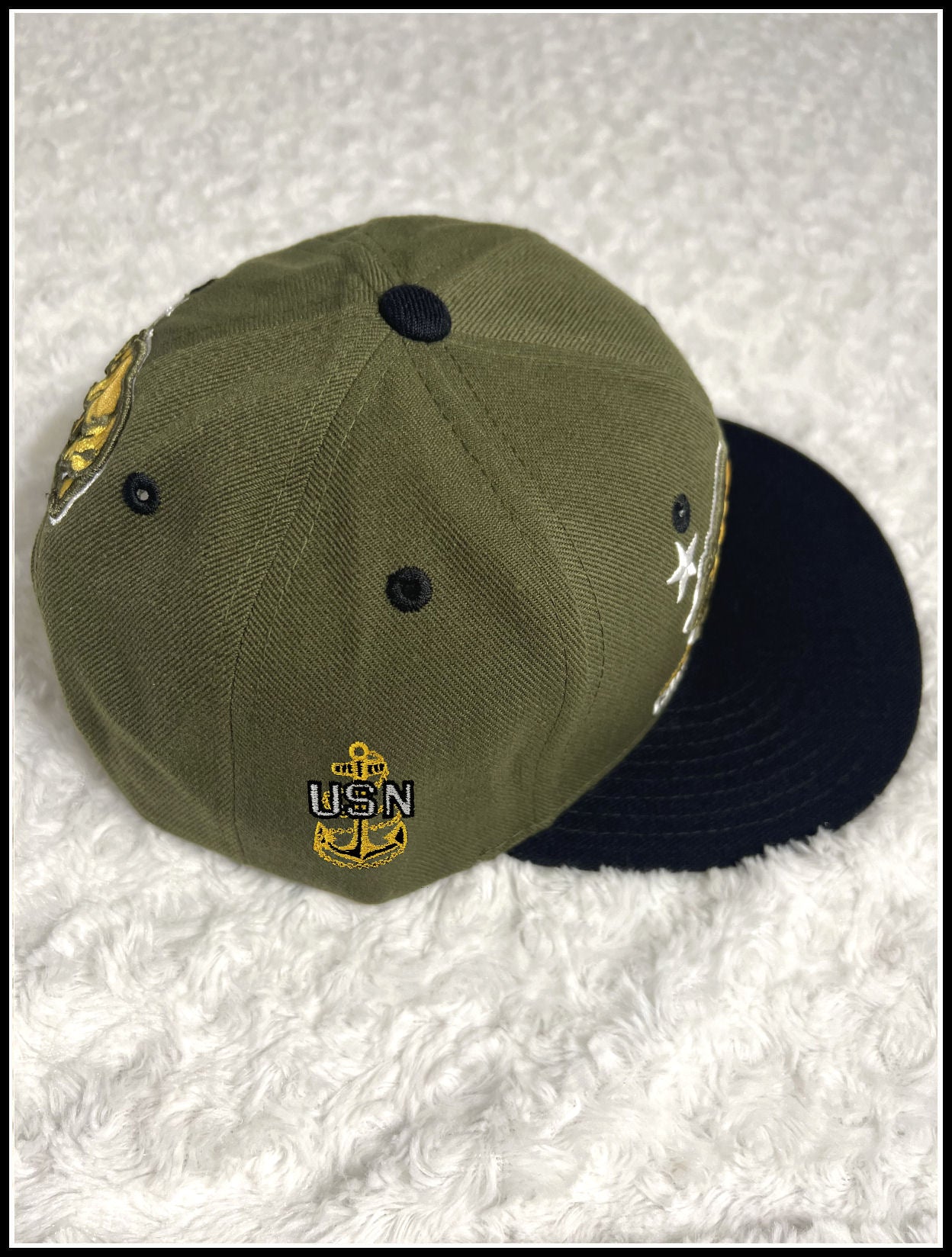California Military Green & Black Chief Hat