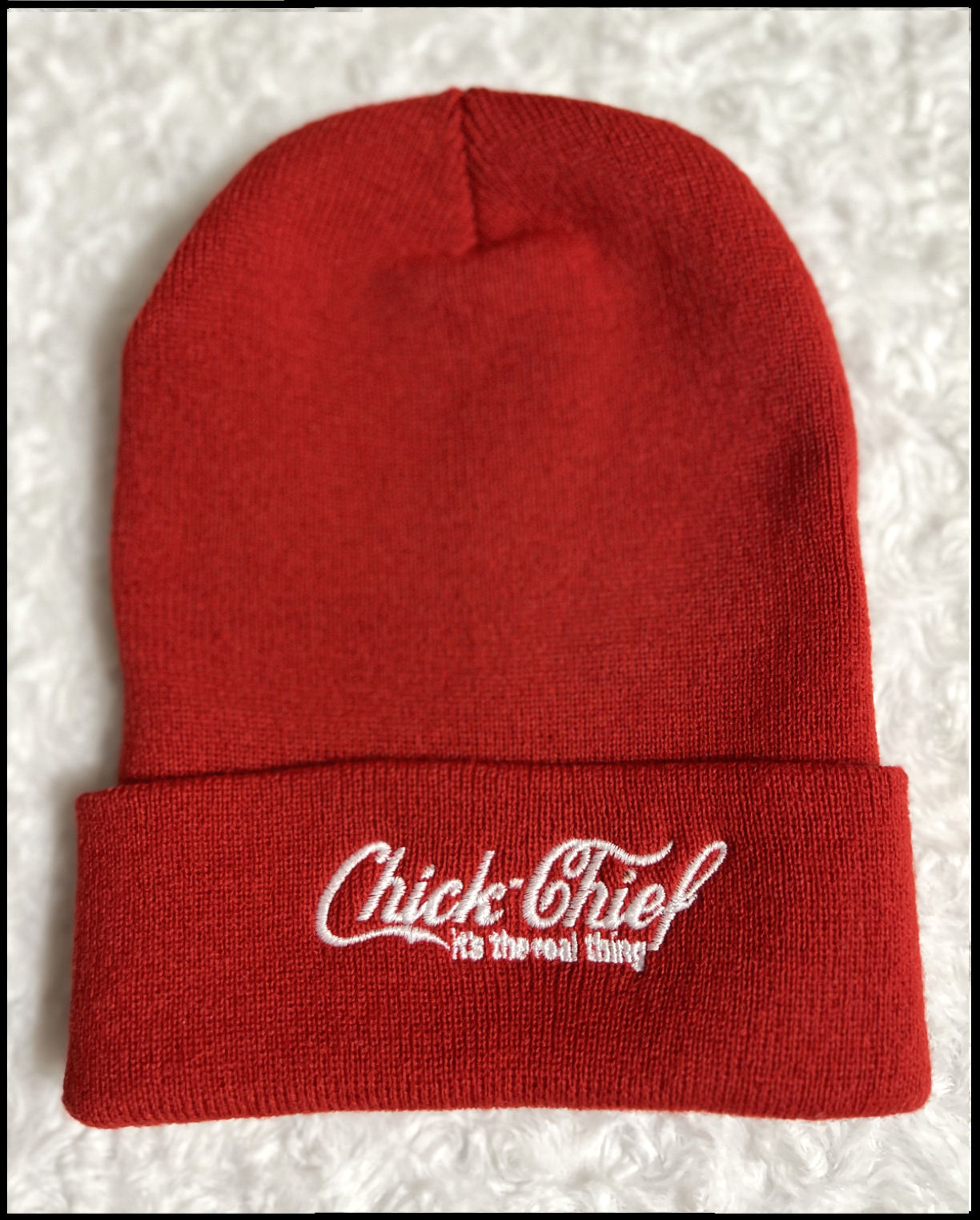 Chick Chief Beanie Red & White