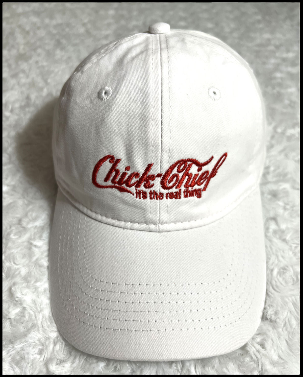 Chick Chief Real Thing White & Red Hat
