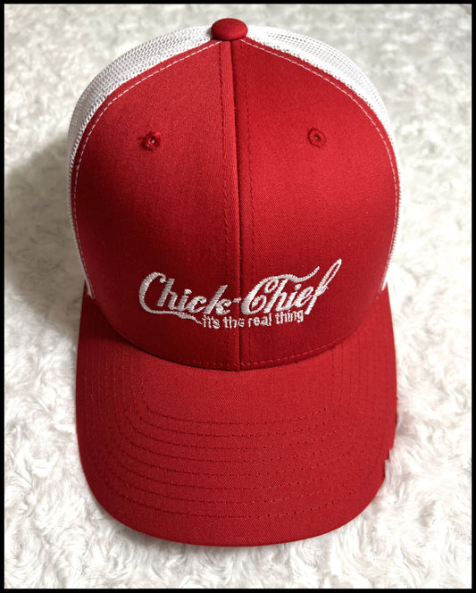 Chick Chief Real Thing Red & White Trucker Hat