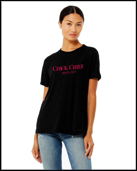 Chick Chief 1917 Black & Hot Pink T-Shirt