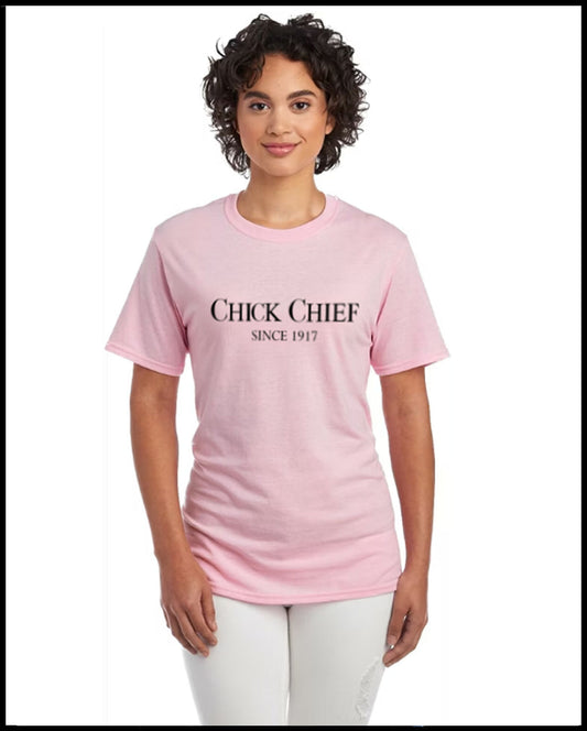Chick Chief 1917 Light Pink and Black T-Shirt