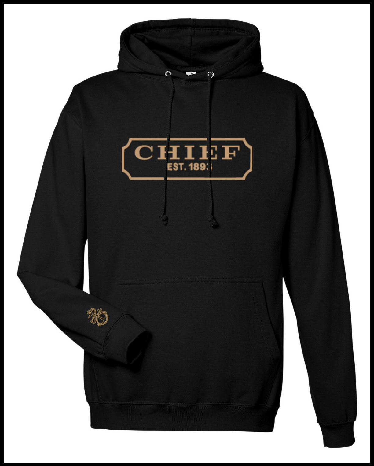 Chief "Coach" Black Hooded Sweatshirt