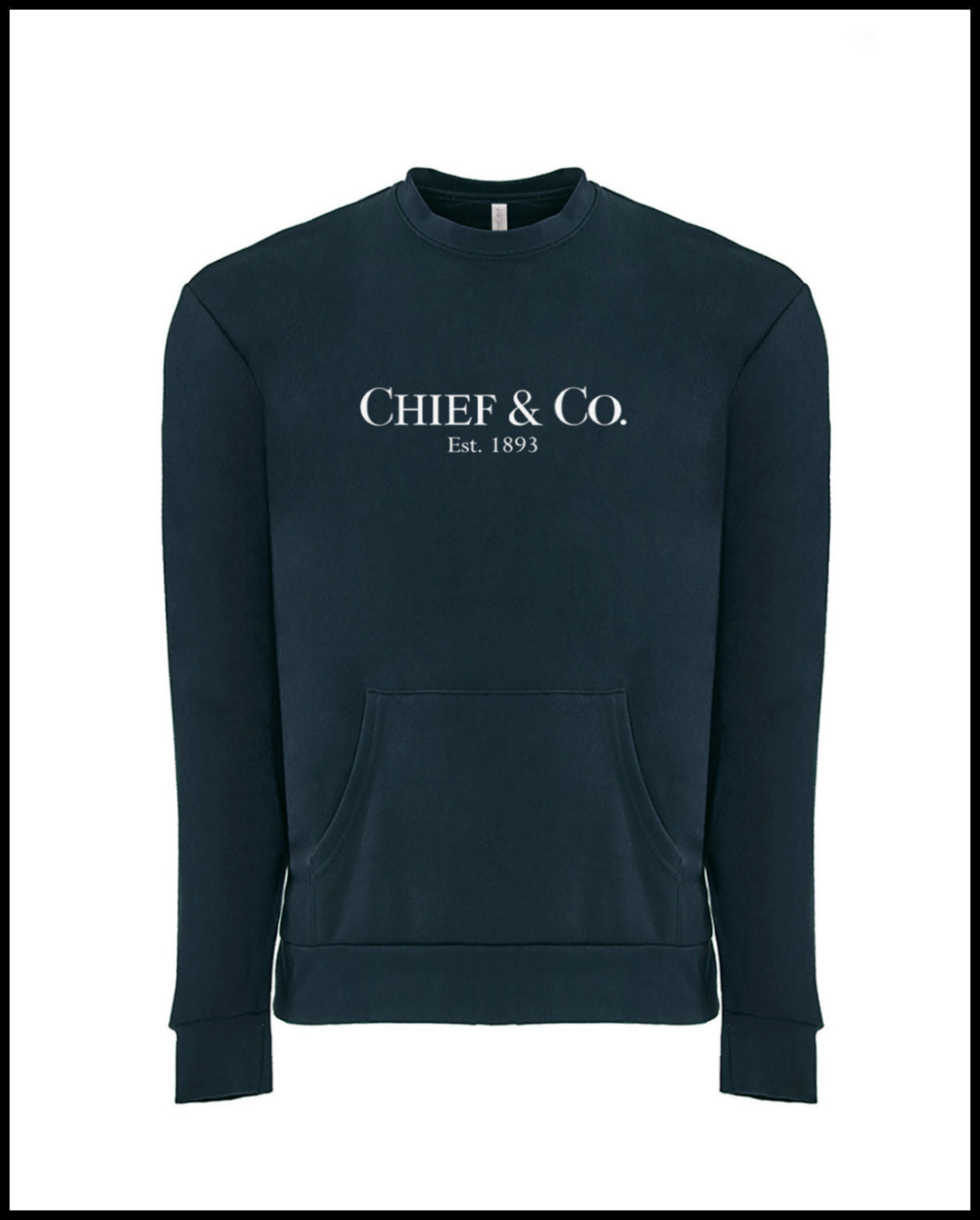 Chief & Company Navy Blue & White Pocket Sweatshirt