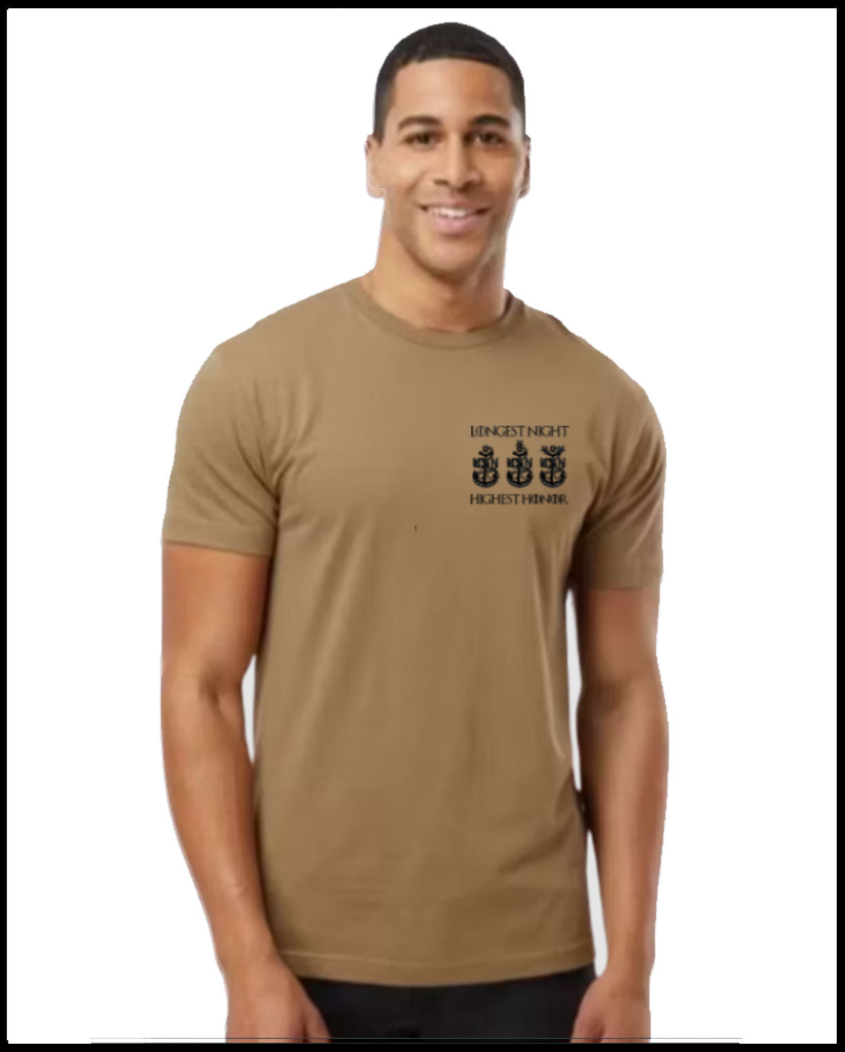 Longest Night Highest Honor Coyote Brown T-Shirt