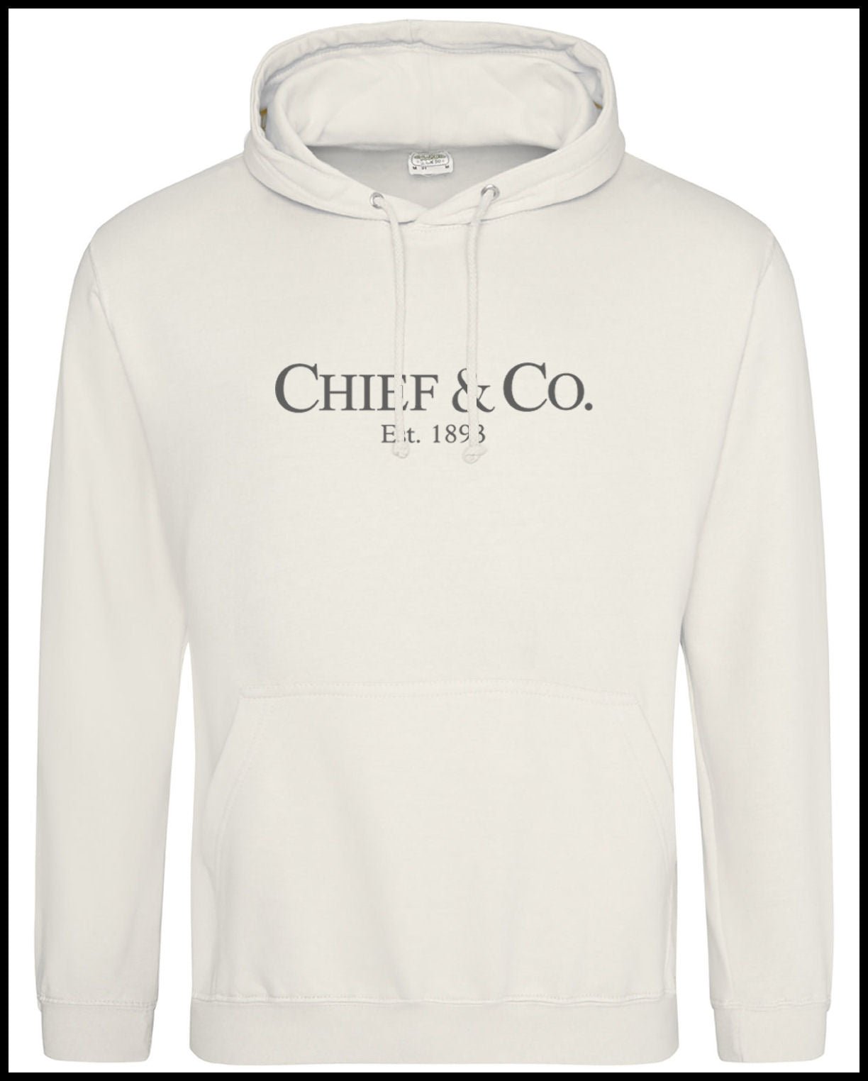 Chief & Co. Cream & Grey Hooded Sweatshirt