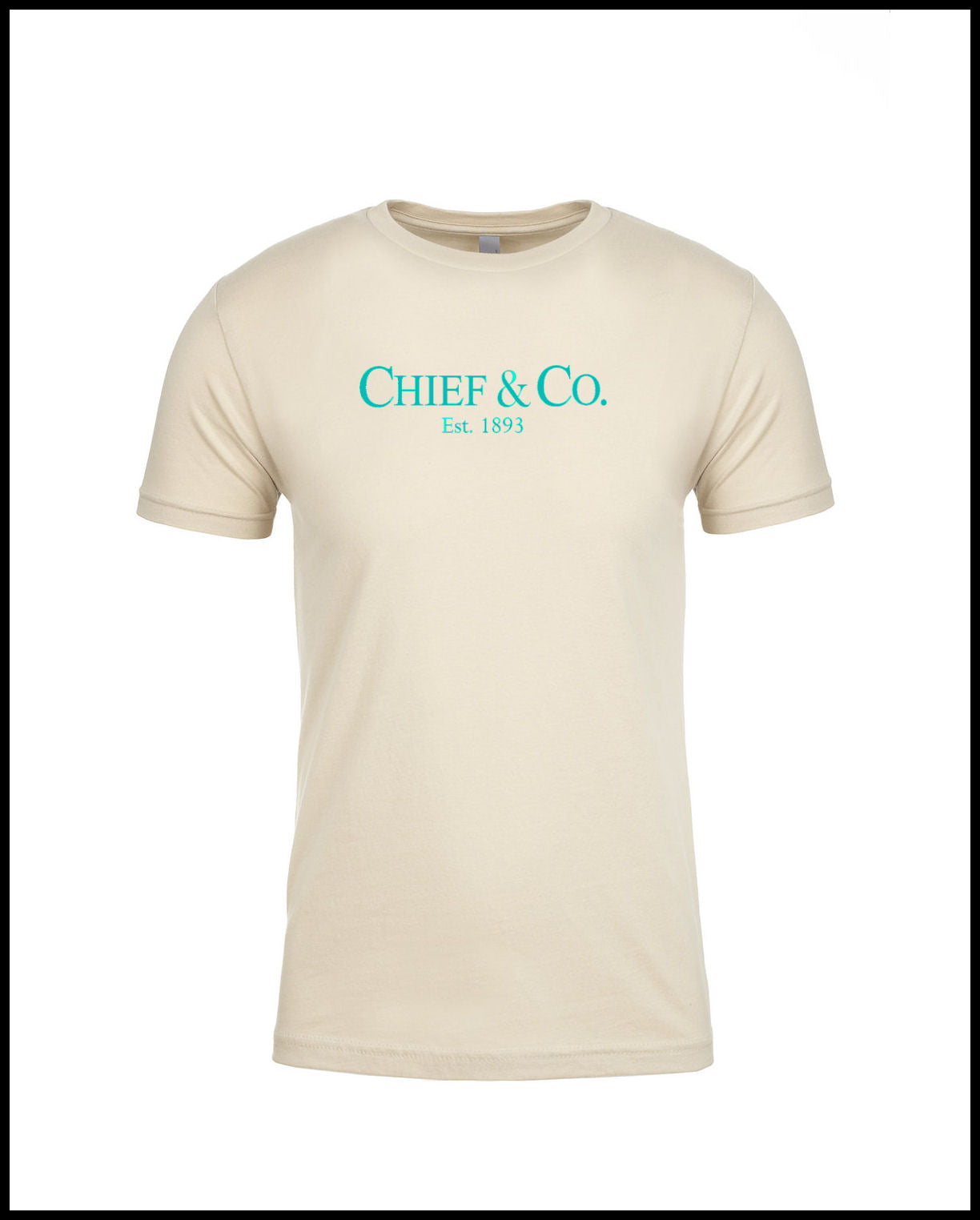 Chief & Company Light Cream & Tahiti Blue T-Shirt