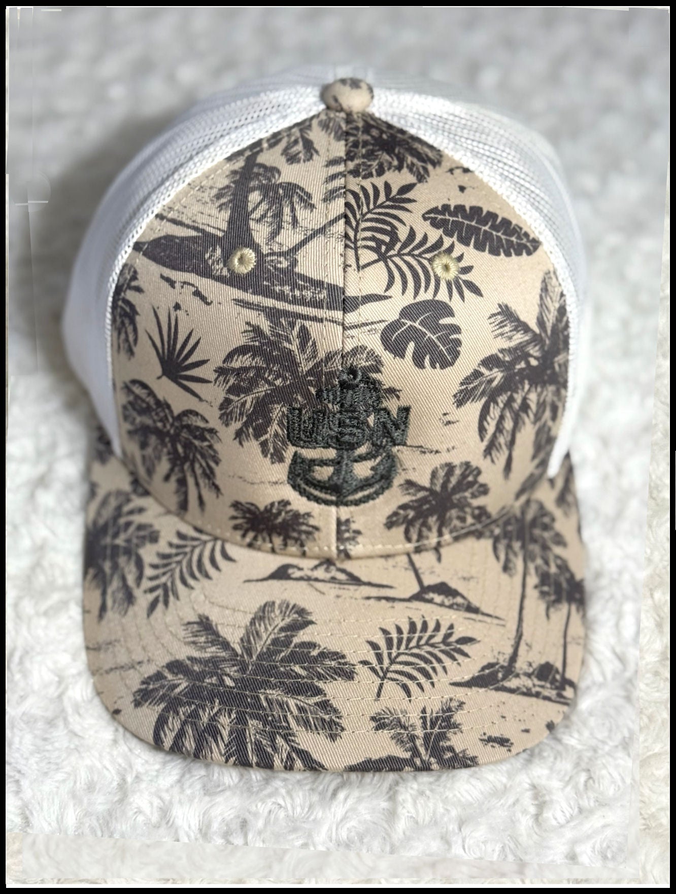 Tropical Cream, Grey & White CPO Trucker Hat