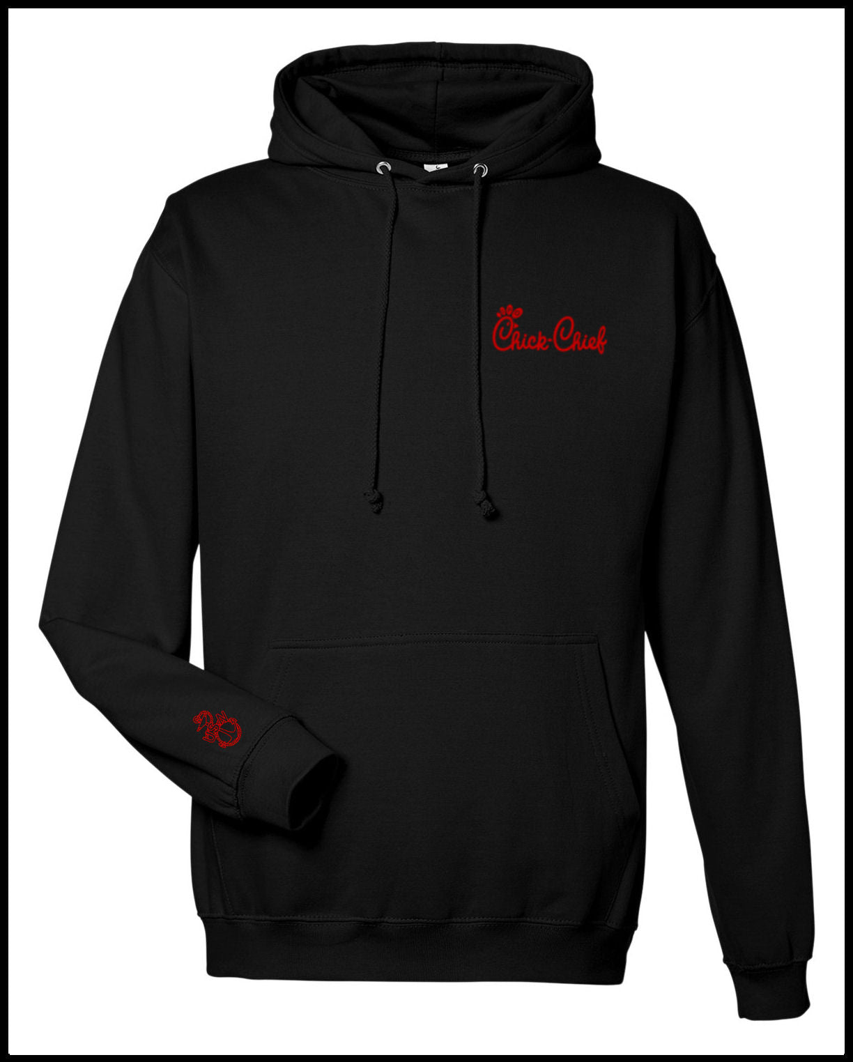 Drink More Coffee Chick Chief Black Hooded Sweatshirt