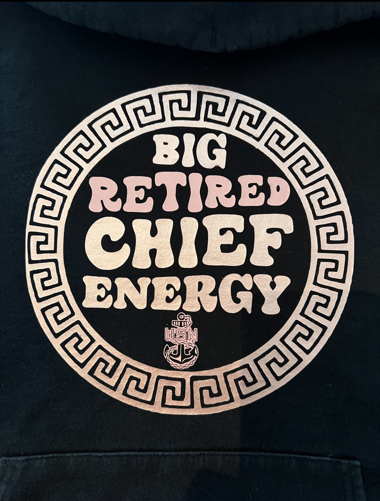Big Retired Chief, Senior Chief, and Master Chief Energy Hooded Sweatshirts