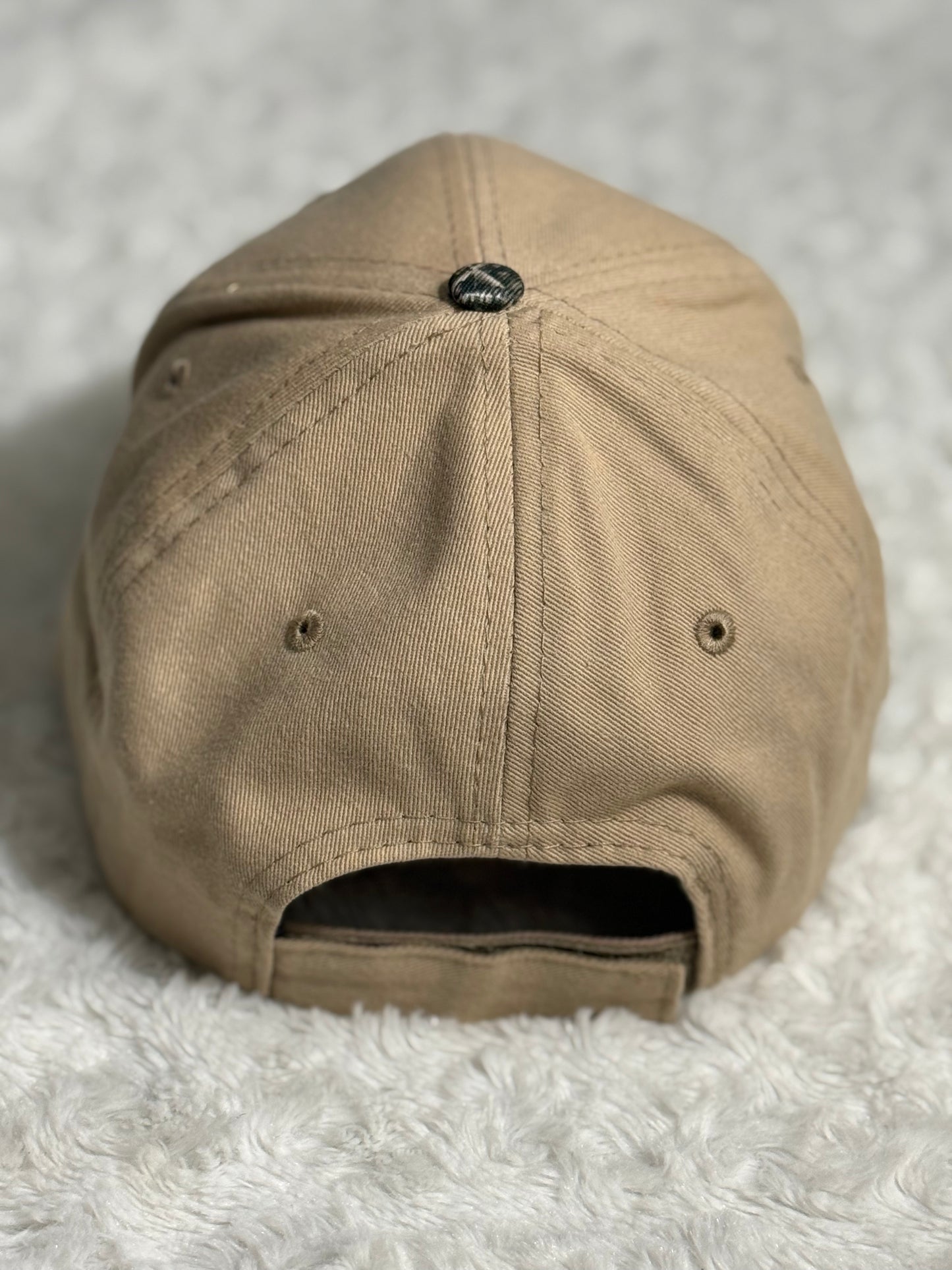 Khaki GOAT Hat with Outdoor Camo Brim CPO Hat