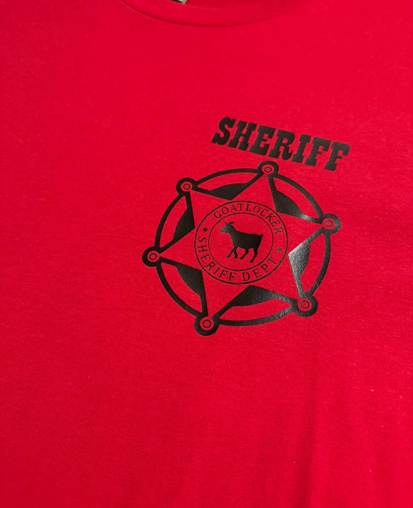 Goat Locker Sheriff Red T-Shirt