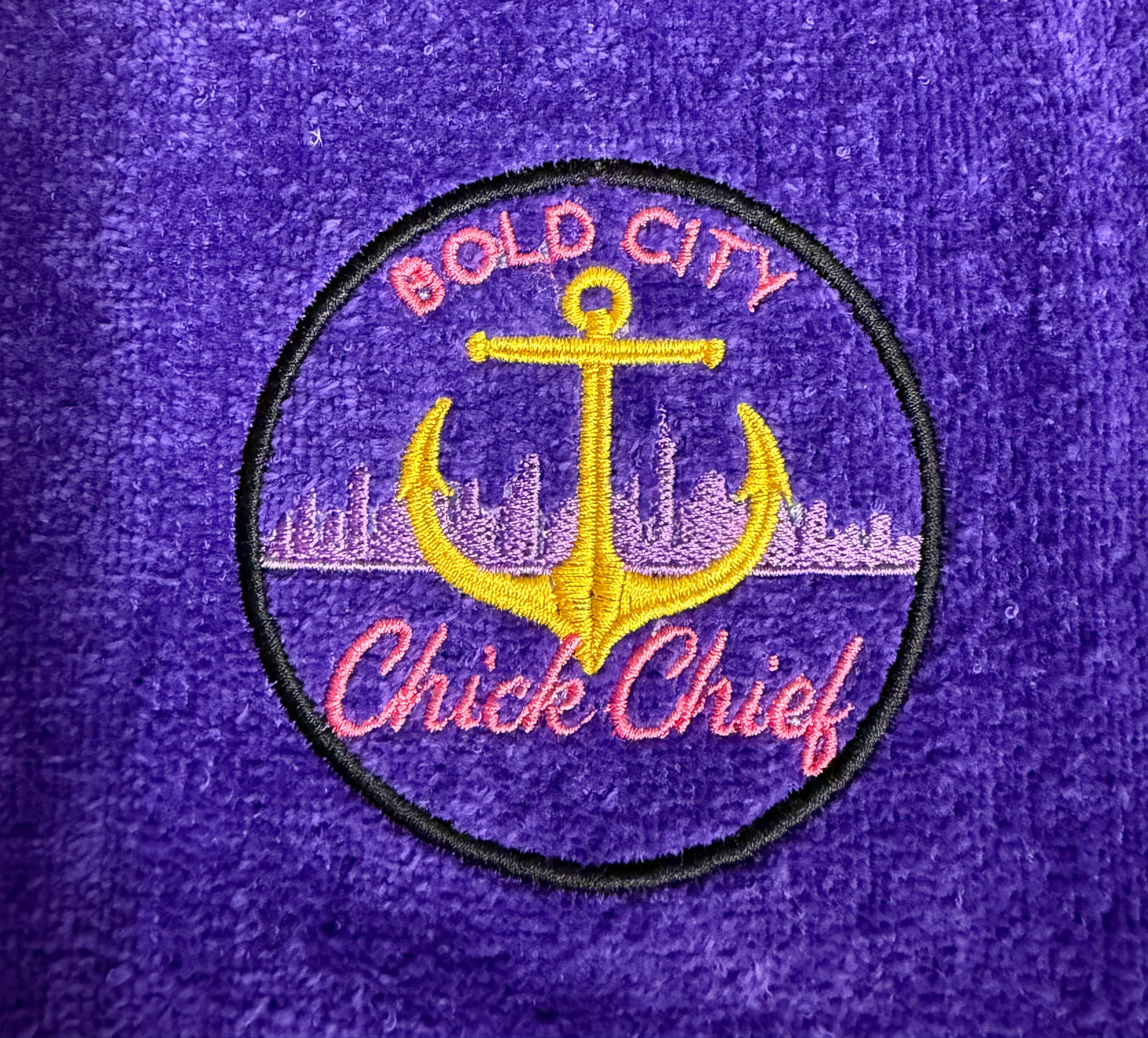 Purple Bold City Chick Chief Gym Towel