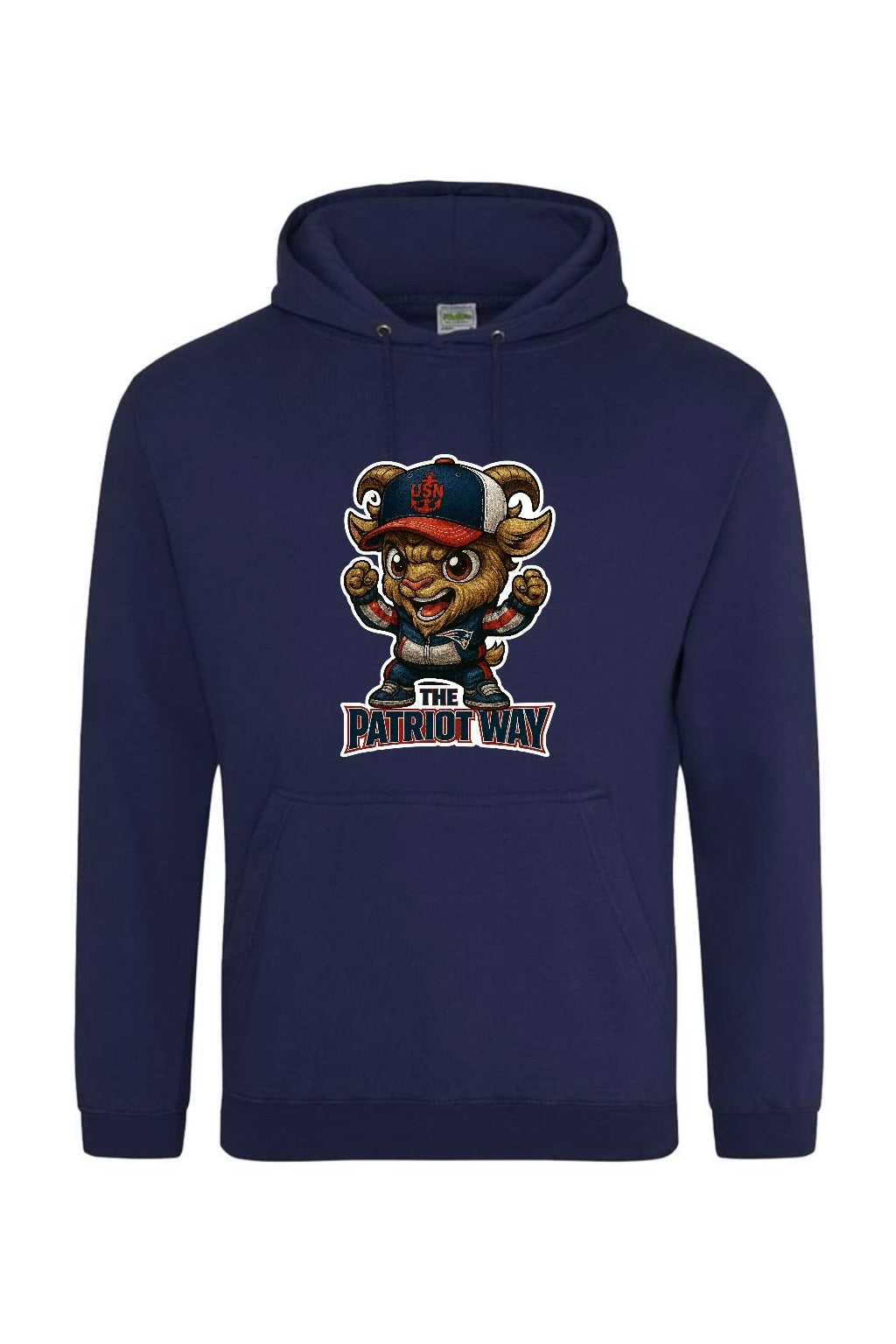 Navy Blue Patriot Team Goat Apparel with Slogan