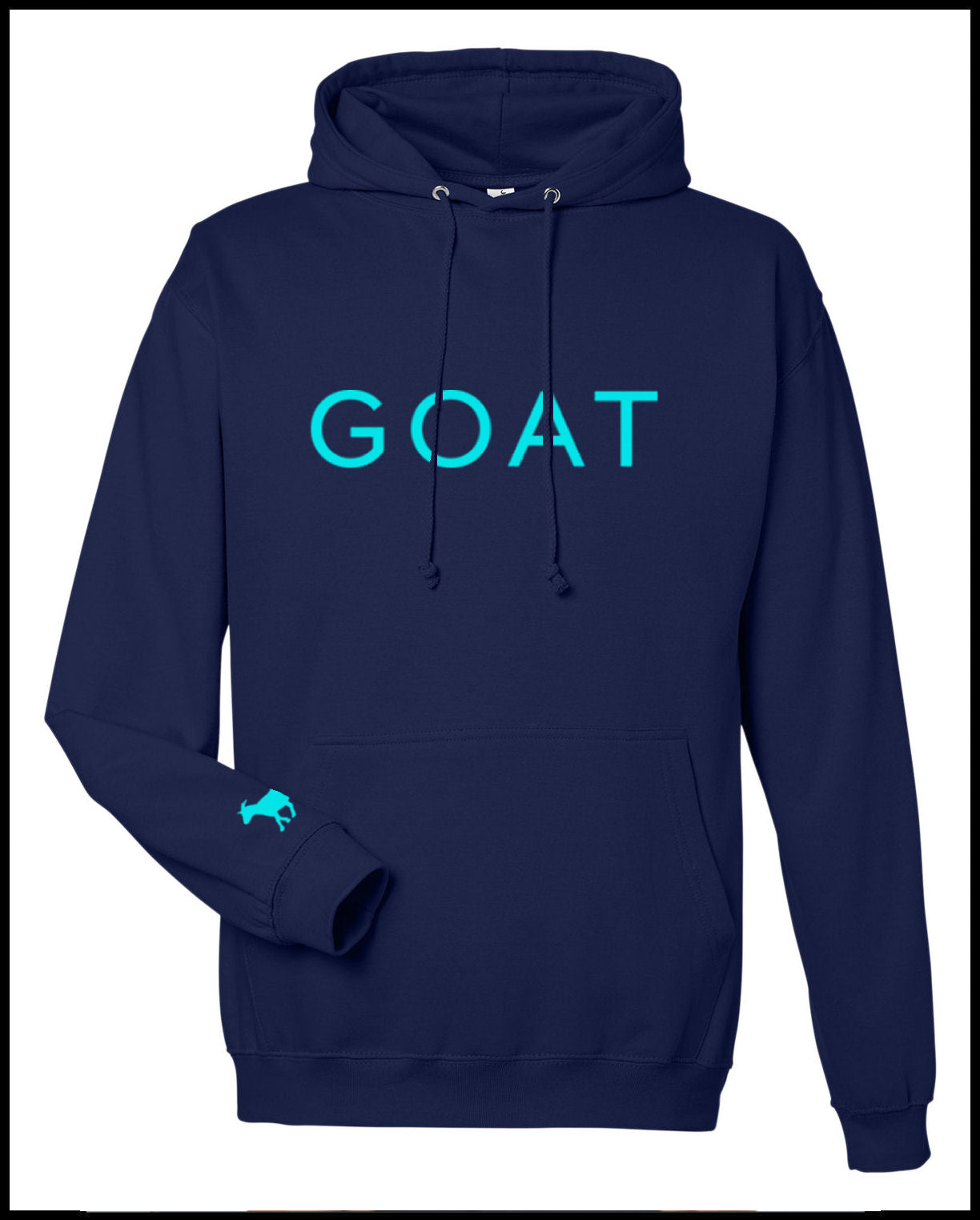 Goat Navy Blue Hooded Sweatshirt
