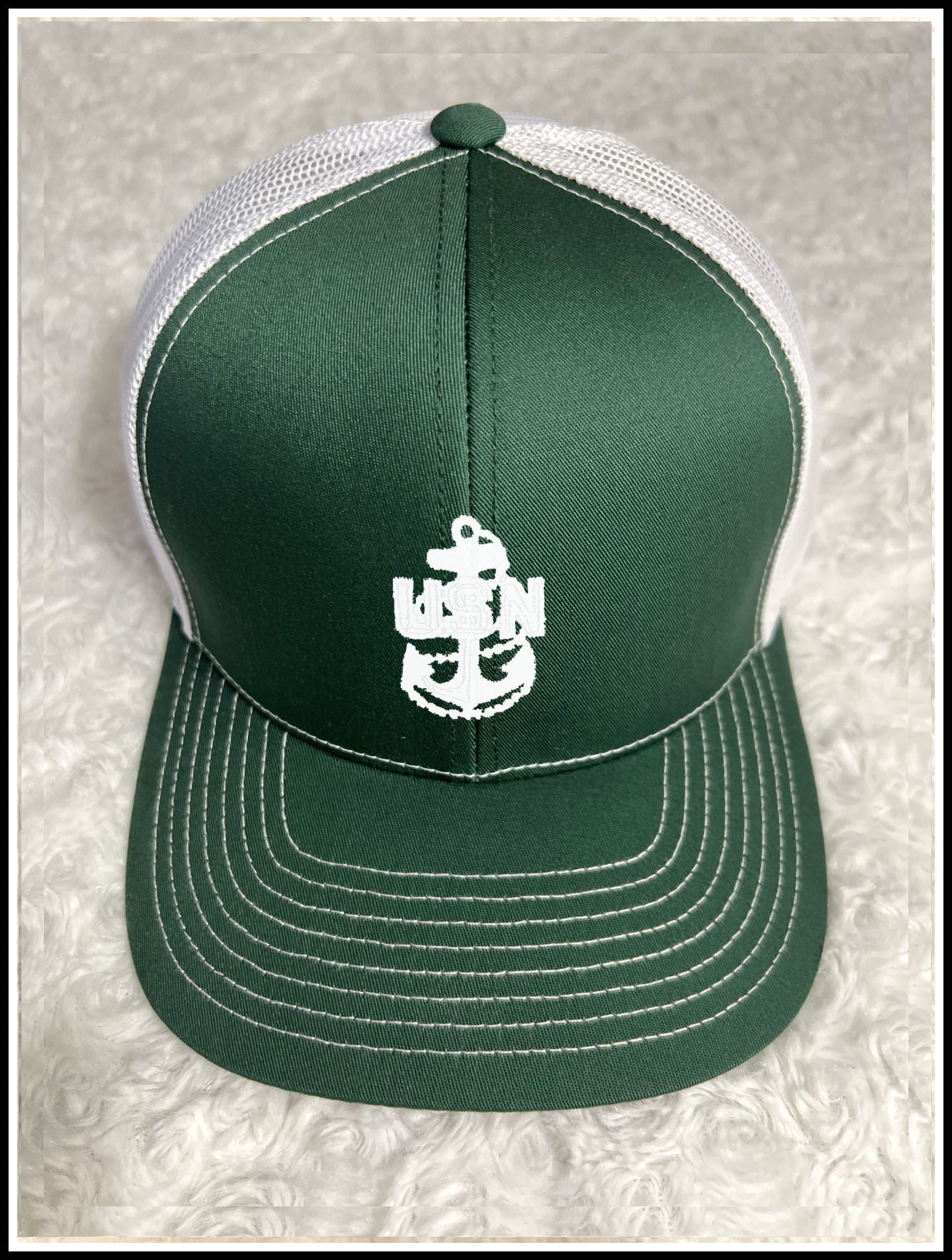 Dark Green & White CPO Trucker Hat