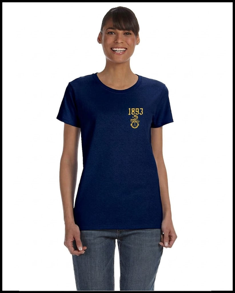 Me Mother was A Mermaid T-Shirt Navy & Yellow