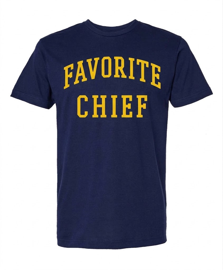 Navy Blue and Yellow Favorite Chief T-Shirt