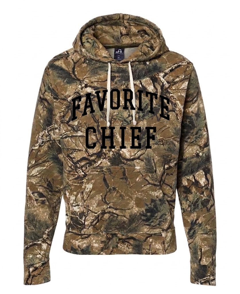 Outdoor Camo With Black Favorite Chief Hoodie