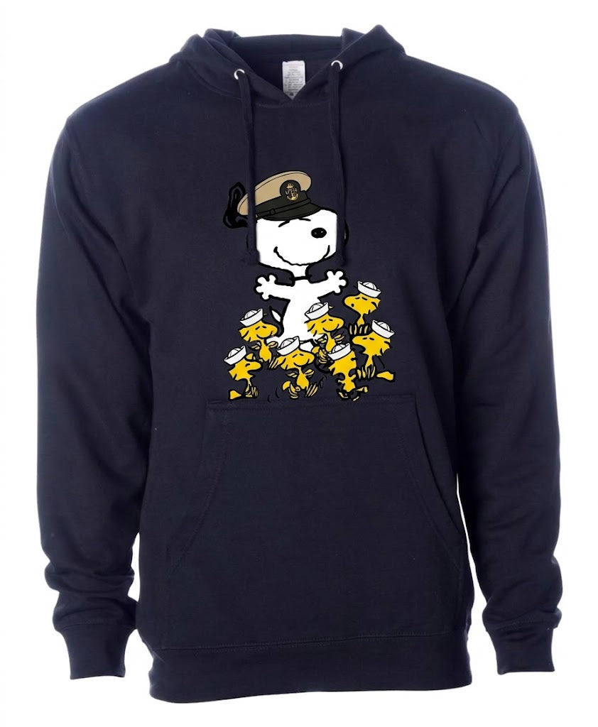Navy Blue Hooded Sweatshirt with Chief and Sailors Custom Design