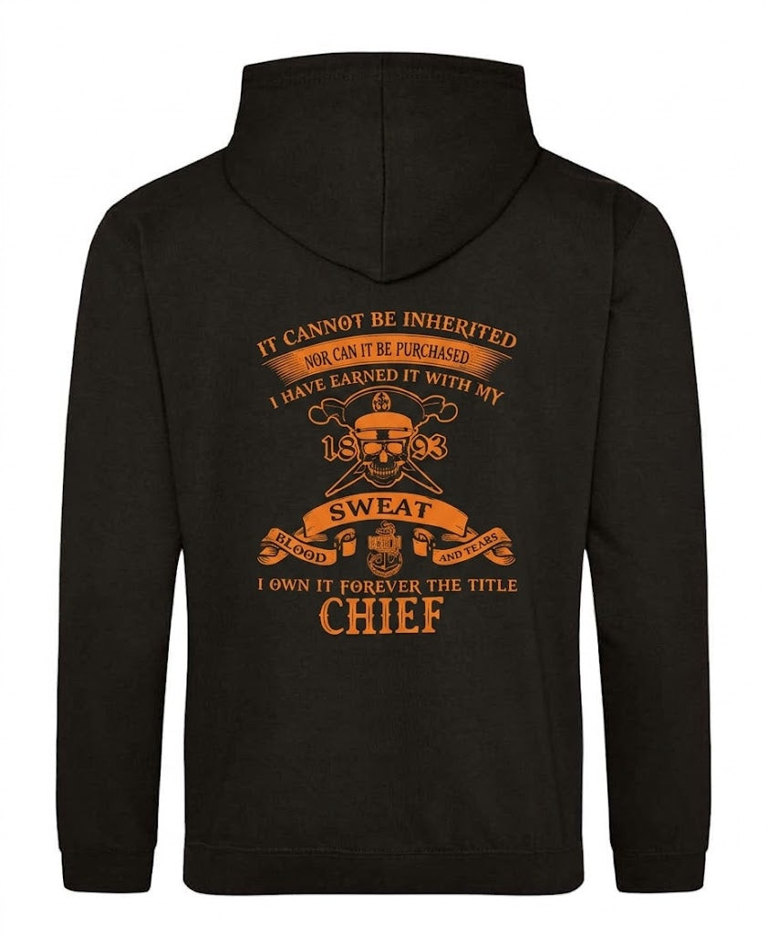 Earned Not Given Black and Orange Hooded Sweatshirt