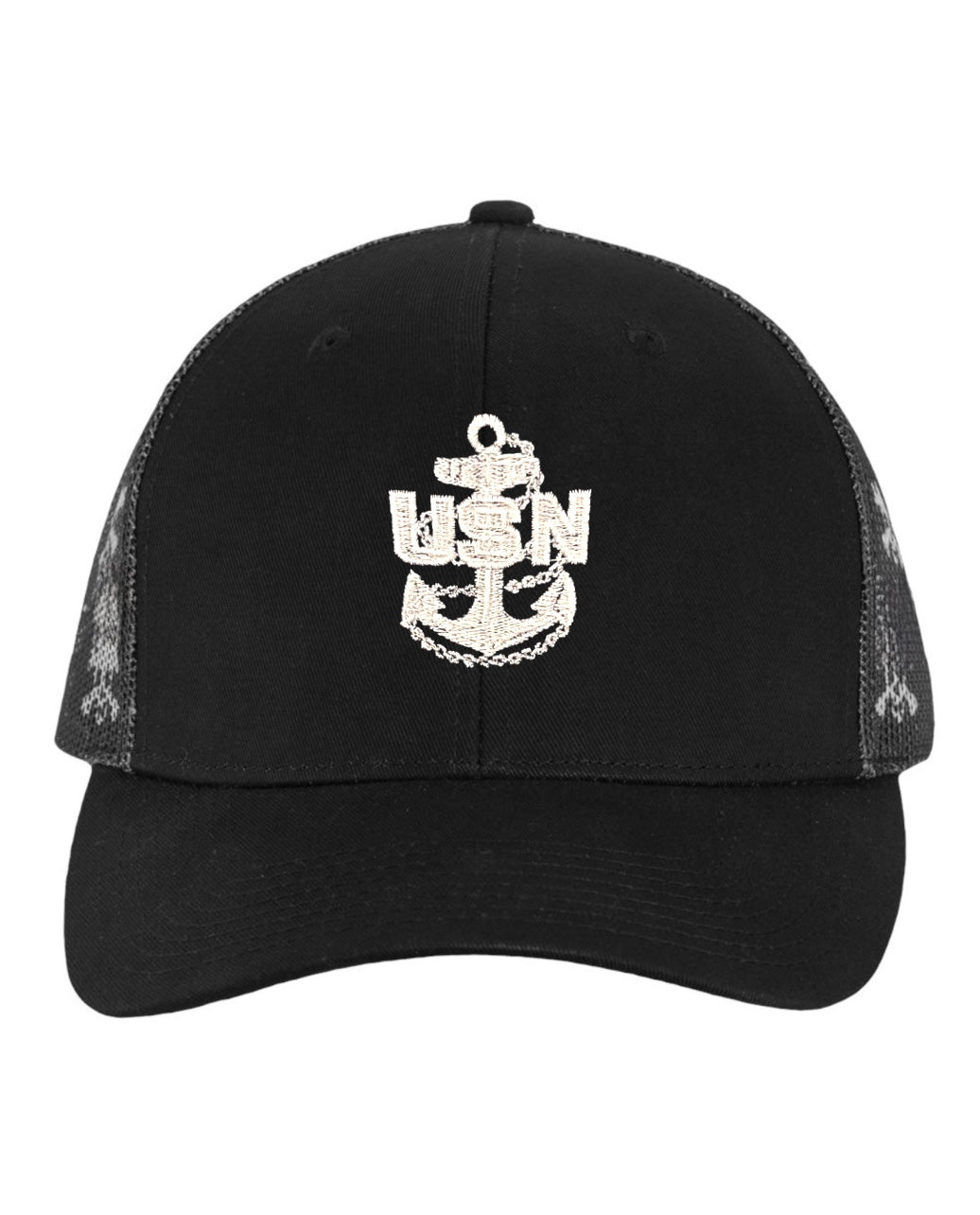 Black & White Skull CPO Trucker Hat