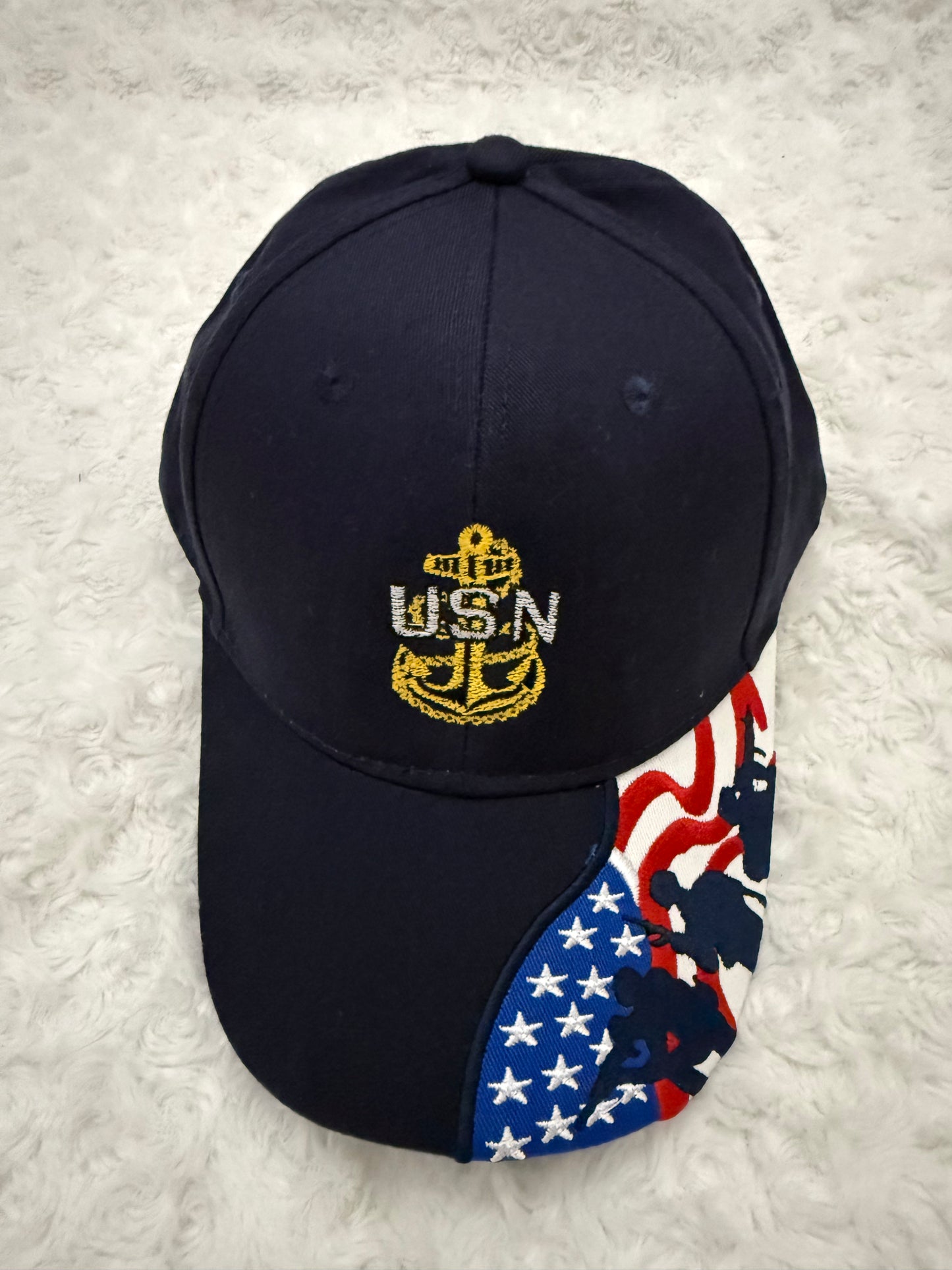 Navy Blue Patriotic Flag Hat